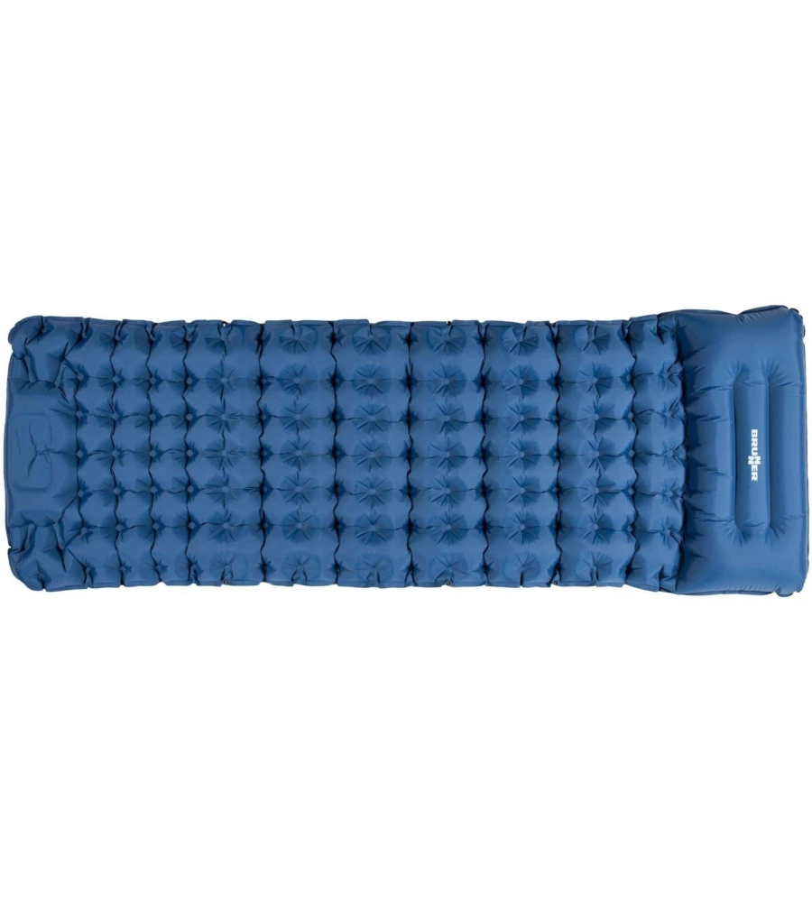 MATERASSINO SINGOLO GONFIABILE DA CAMPEGGIO BRUNNER "MOFLATE" BLU 200X70X8 CM