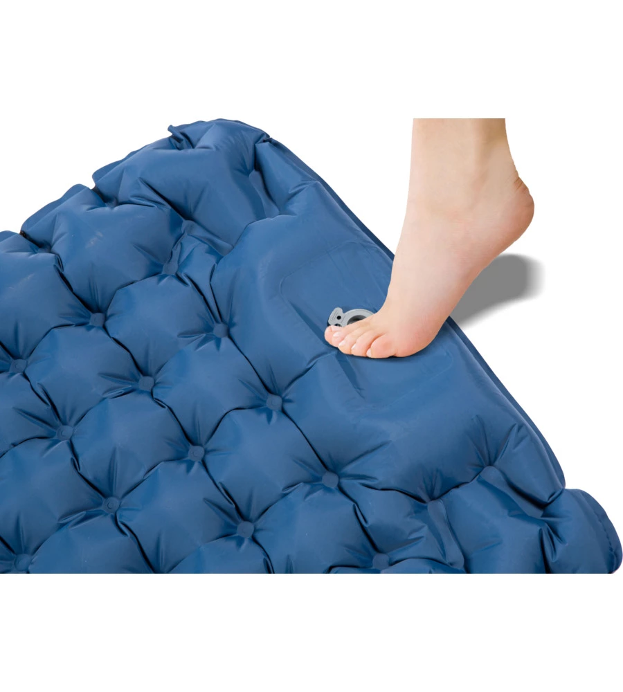 MATERASSINO SINGOLO GONFIABILE DA CAMPEGGIO BRUNNER "MOFLATE" BLU 200X70X8 CM