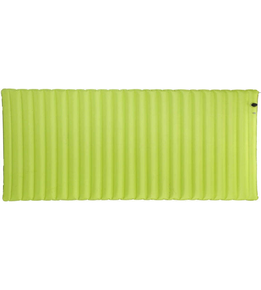 MATERASSO SINGOLO GONFIABILE CON POMPA INTEGRATA DA CAMPEGGIO BRUNNER "ALVEOBED SINGLE" GRIGIO E VERDE 220X75 CM