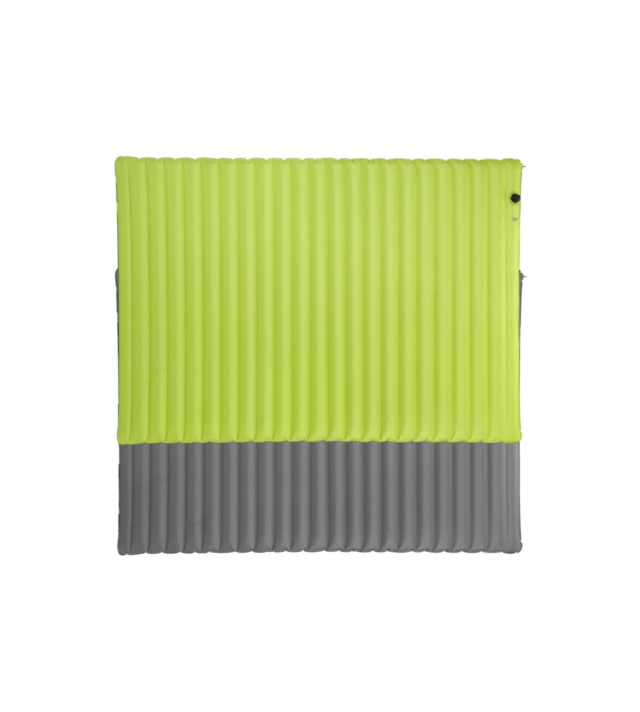 MATERASSO MATRIMONIALE GONFIABILE CON POMPA INTEGRATA DA CAMPEGGIO "ALVEOBED DOUBLE" GRIGIO E VERDE 220X75 CM