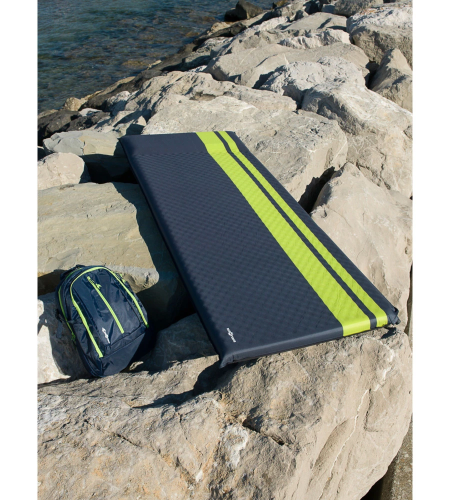 TERMOMATERASSO SINGOLO AUTOGONFIANTE DA CAMPEGGIO BRUNNER "ALVEOMATS 7 COMFORT" BLU 198X76X7 CM