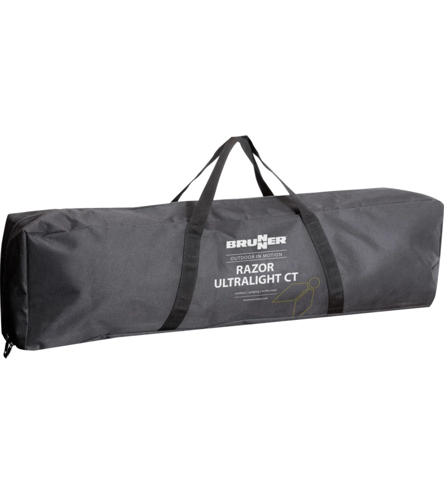 CUCINA DA CAMPEGGIO PIEGHEVOLE BRUNNER "RAZOR ULTRALIGHT CT" IN ALLUMINIO E POLIESTERE NERO 2 SCOMPARTI 80X46X82 CM
