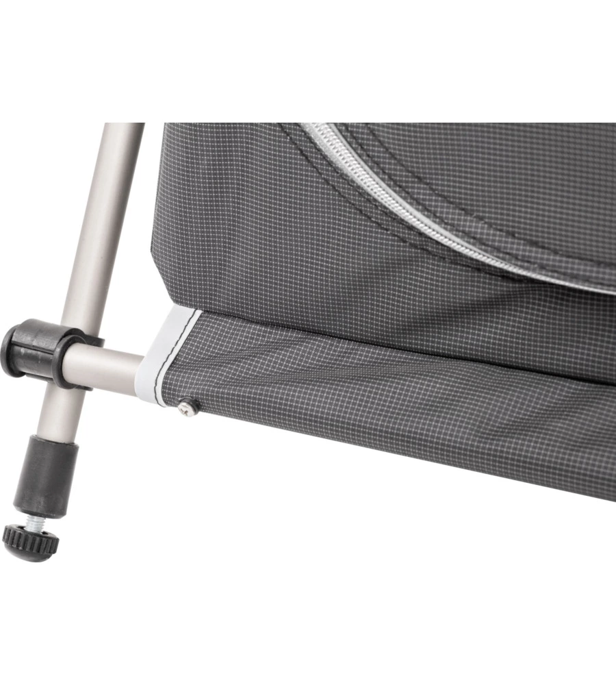 CUCINA DA CAMPEGGIO PIEGHEVOLE BRUNNER "RAZOR ULTRALIGHT CT" IN ALLUMINIO E POLIESTERE NERO 2 SCOMPARTI 80X46X82 CM