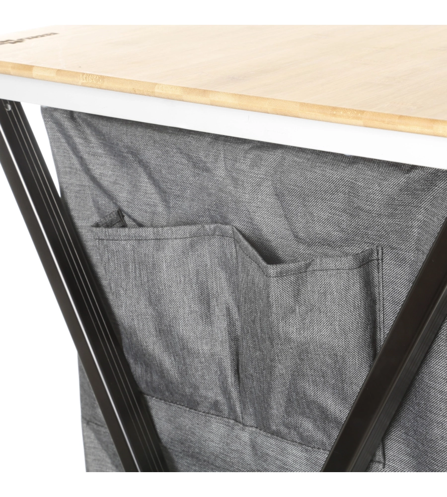 ARMADIO DA CAMPEGGIO PIEGHEVOLE BRUNNER "MERCURY CROSS LS SQ" IN ALLUMINIO E POLIESTERE GRIGIO 3 RIPIANI 60X49X100 CM