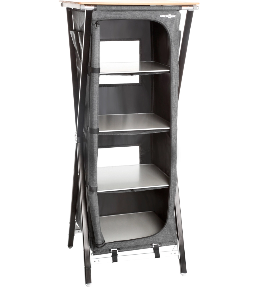 ARMADIO DA CAMPEGGIO PIEGHEVOLE BRUNNER "MERCURY CROSS HS SQ" IN ALLUMINIO E POLIESTERE 4 RIPIANI 60X49X140 CM