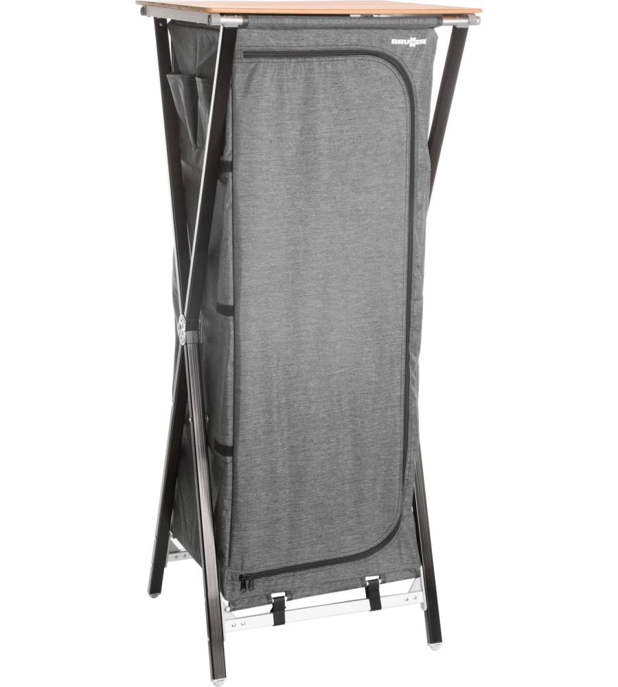ARMADIO DA CAMPEGGIO PIEGHEVOLE BRUNNER "MERCURY CROSS HS SQ" IN ALLUMINIO E POLIESTERE 4 RIPIANI 60X49X140 CM