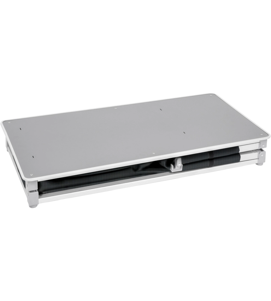 CUCINA DA CAMPEGGIO PIEGHEVOLE BRUNNER "AZABACHE DAILY CT" IN ALLUMINIO E POLIESTERE GRIGIO 2 SCOMPARTI 102X50,5X84 CM