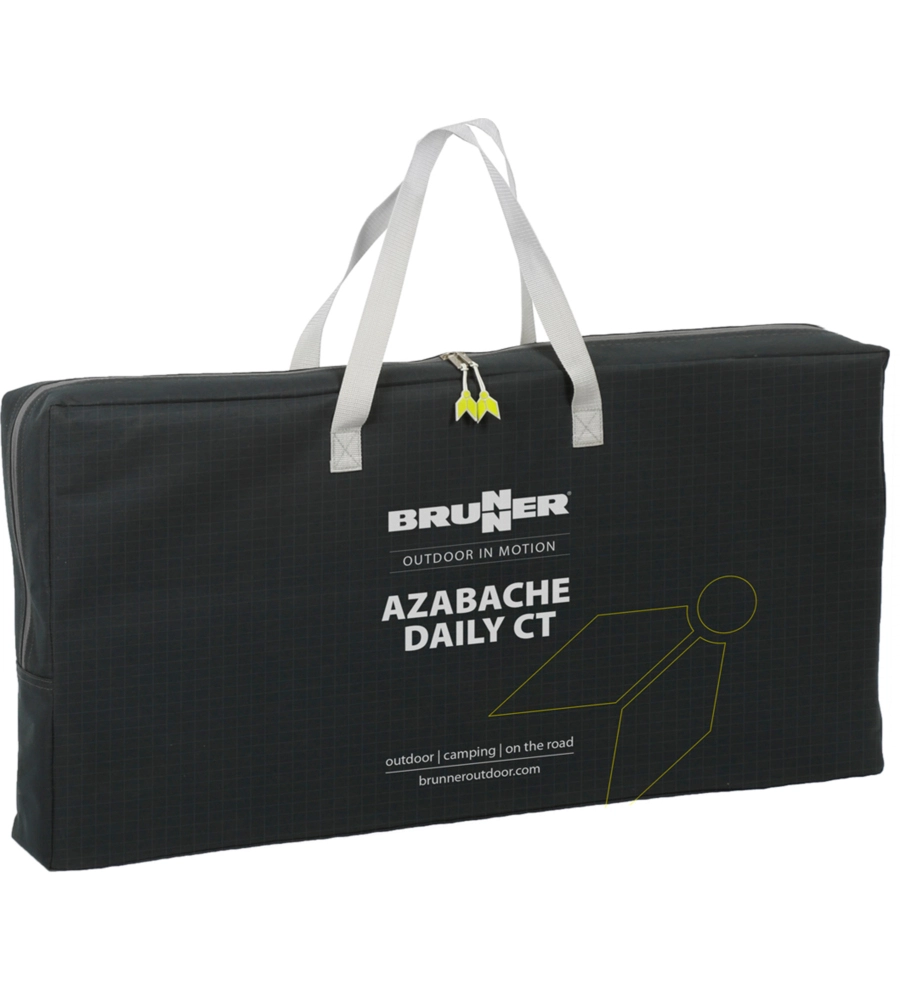 CUCINA DA CAMPEGGIO PIEGHEVOLE BRUNNER "AZABACHE DAILY CT" IN ALLUMINIO E POLIESTERE GRIGIO 2 SCOMPARTI 102X50,5X84 CM
