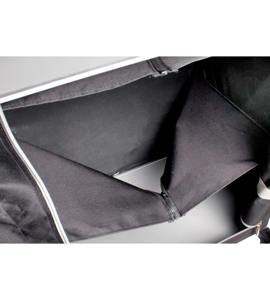 ARMADIO DA CAMPEGGIO PIEGHEVOLE BRUNNER "AZABACHE HSC CROSS S" IN ALLUMINIO E POLIESTERE NERO 6 RIPIANI 70X59X125 CM
