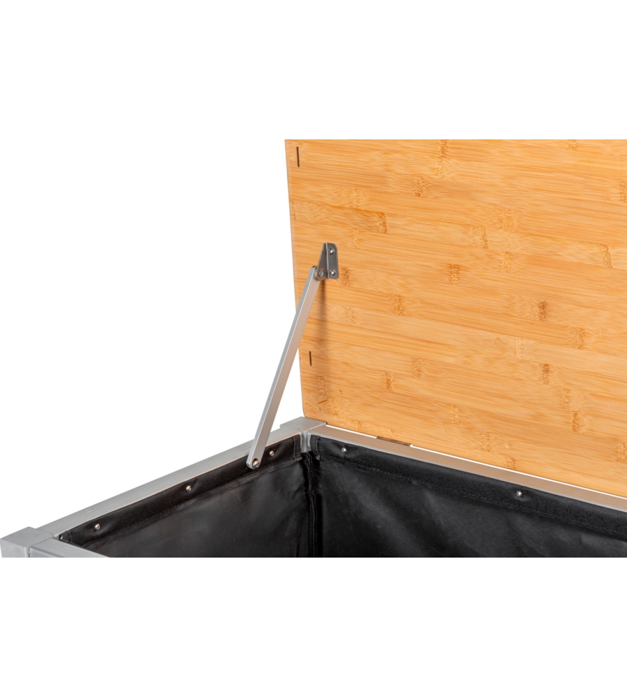 CUCINA DA CAMPEGGIO PIEGHEVOLE BRUNNER "AZABACHE CUBE" IN ALLUMINIO E POLIESETERE GRIGIO 1 SCOMPARTO 65X45X58/81 CM