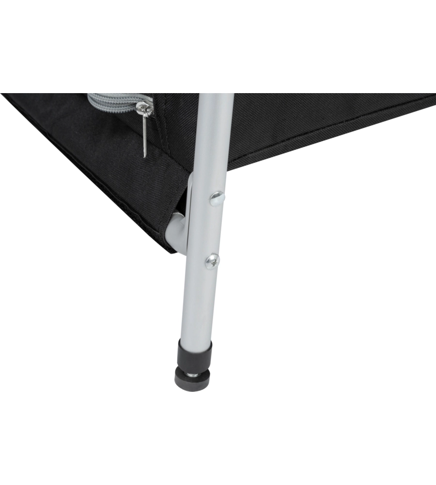 CUCINA DA CAMPEGGIO PIEGHEVOLE BRUNNER "KITCHENETTE" IN ALLUMINIO E POLIESTERE NERO 67X50X93,5 CM