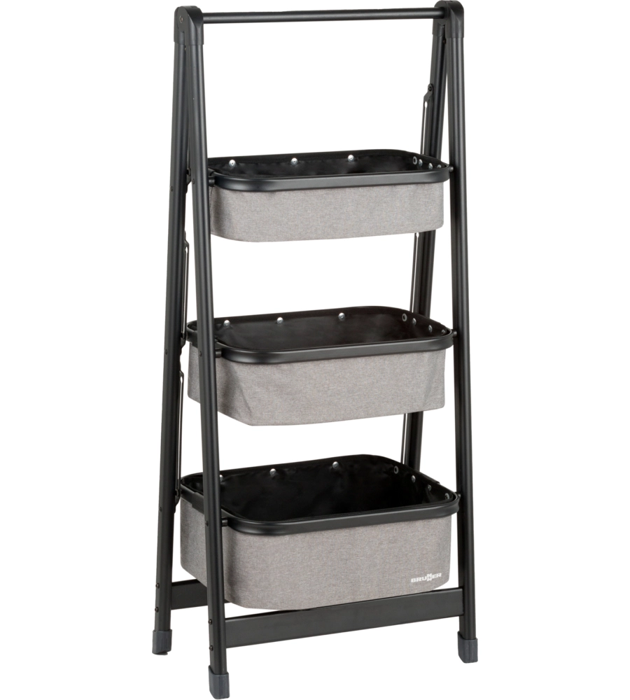 RIPONITUTTO DA CAMPEGGIO PIEGHEVOLE BRUNNER "LATIGA" IN ALLUMINIO E POLIESTERE GRIGIO E NERO 49X33X109 CM