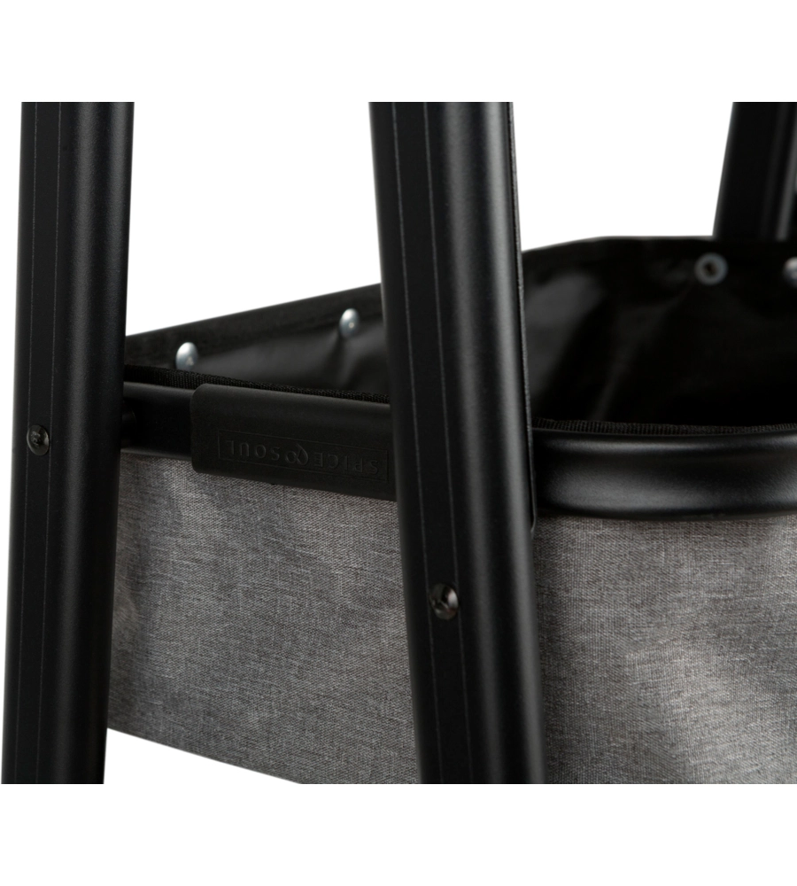 RIPONITUTTO DA CAMPEGGIO PIEGHEVOLE BRUNNER "LATIGA" IN ALLUMINIO E POLIESTERE GRIGIO E NERO 49X33X109 CM