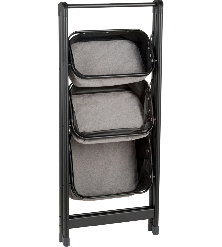 RIPONITUTTO DA CAMPEGGIO PIEGHEVOLE BRUNNER "LATIGA" IN ALLUMINIO E POLIESTERE GRIGIO E NERO 49X33X109 CM