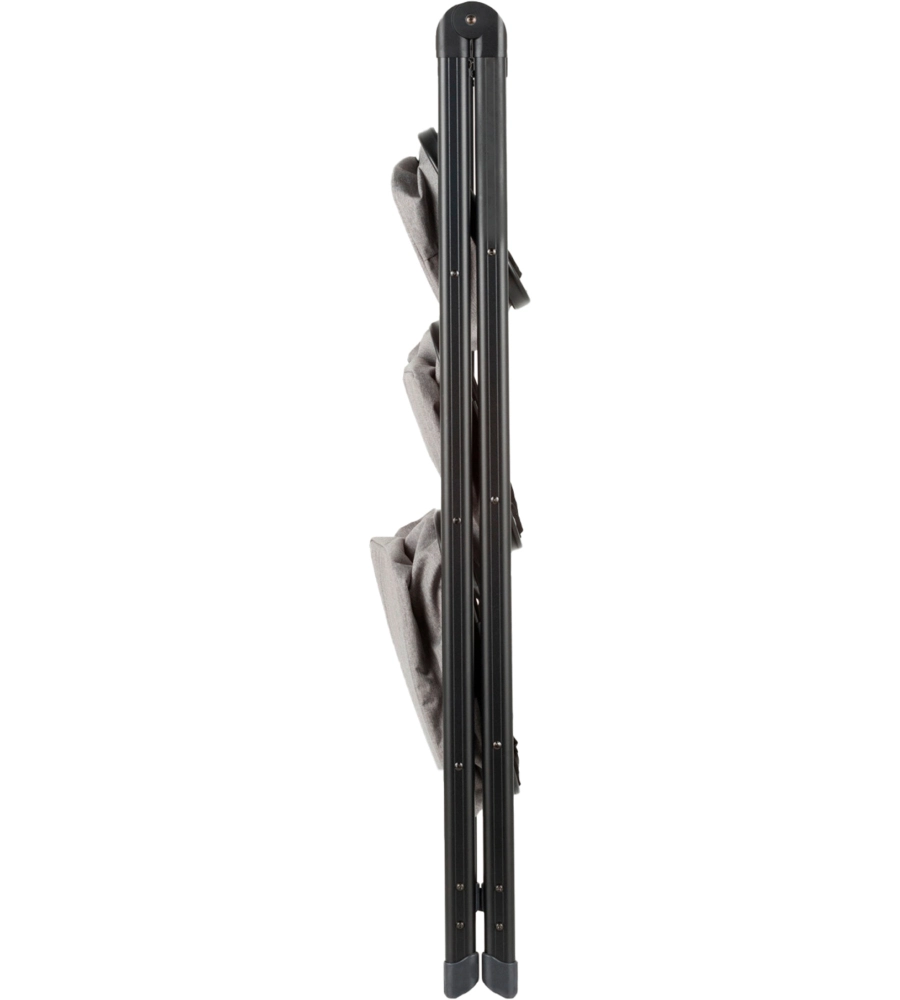 RIPONITUTTO DA CAMPEGGIO PIEGHEVOLE BRUNNER "LATIGA" IN ALLUMINIO E POLIESTERE GRIGIO E NERO 49X33X109 CM
