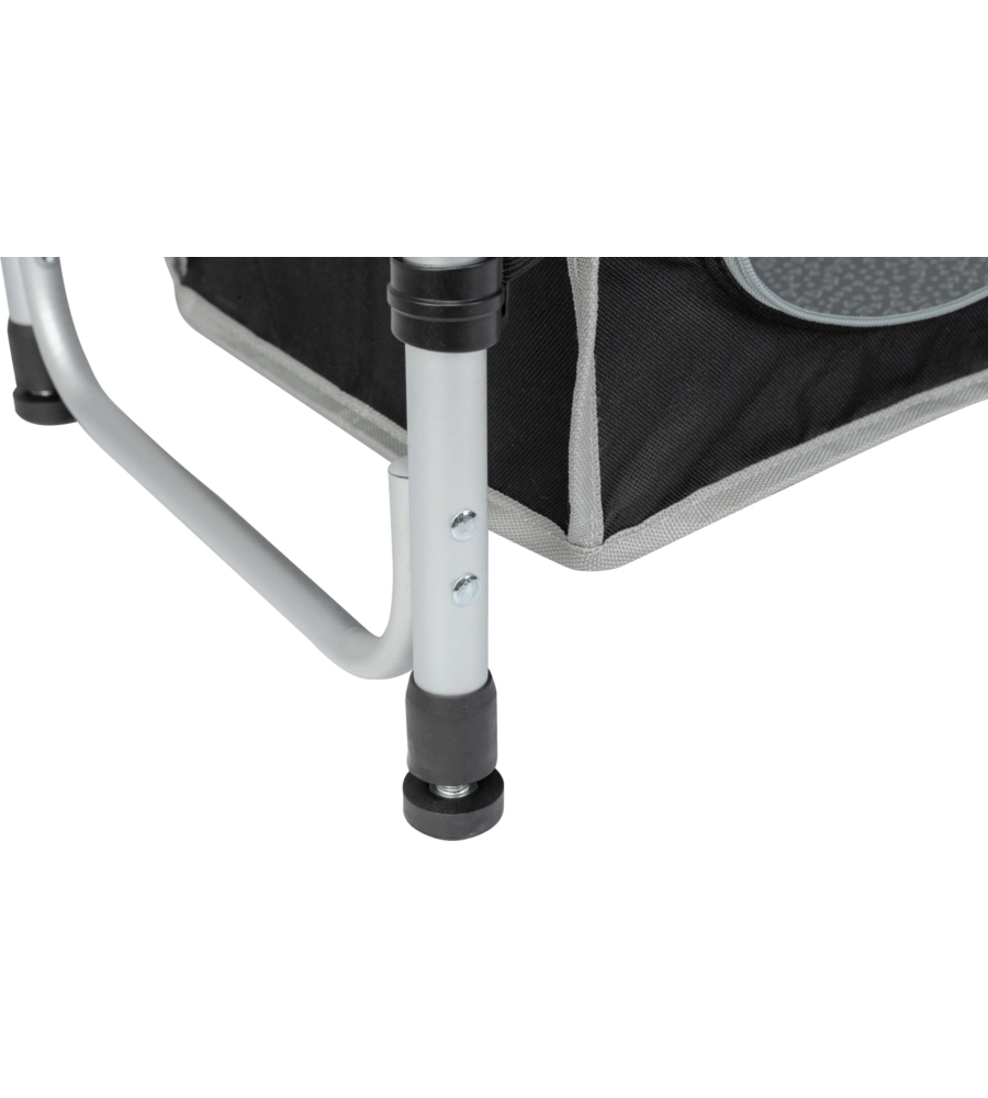 CUCINA DA CAMPEGGIO PIEGHEVOLE BRUNNER "SNACK EASY BLACK" IN ALLUMINIO E POLIESTERE NERO 1 SCOMPARTO 141X50X80,5 CM