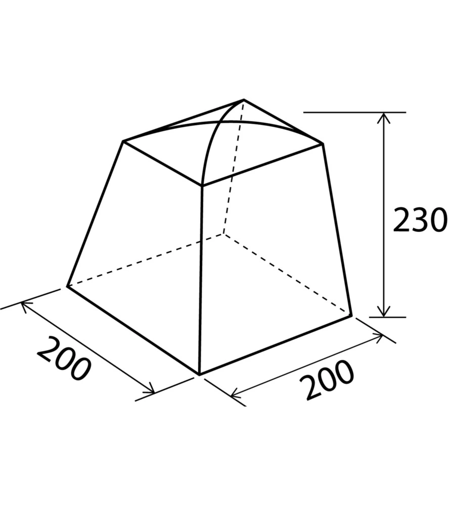 TENDA CUCINA DA CAMPEGGIO BRUNNER "CHEF II OUTDOOR" 200X200X190/230 CM