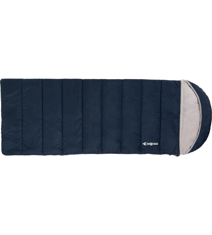 SACCO A PELO CON CAPPUCCIO BRUNNER "DELPHIN 150" IN POLIESTERE E COTONE BLU 230X90 CM