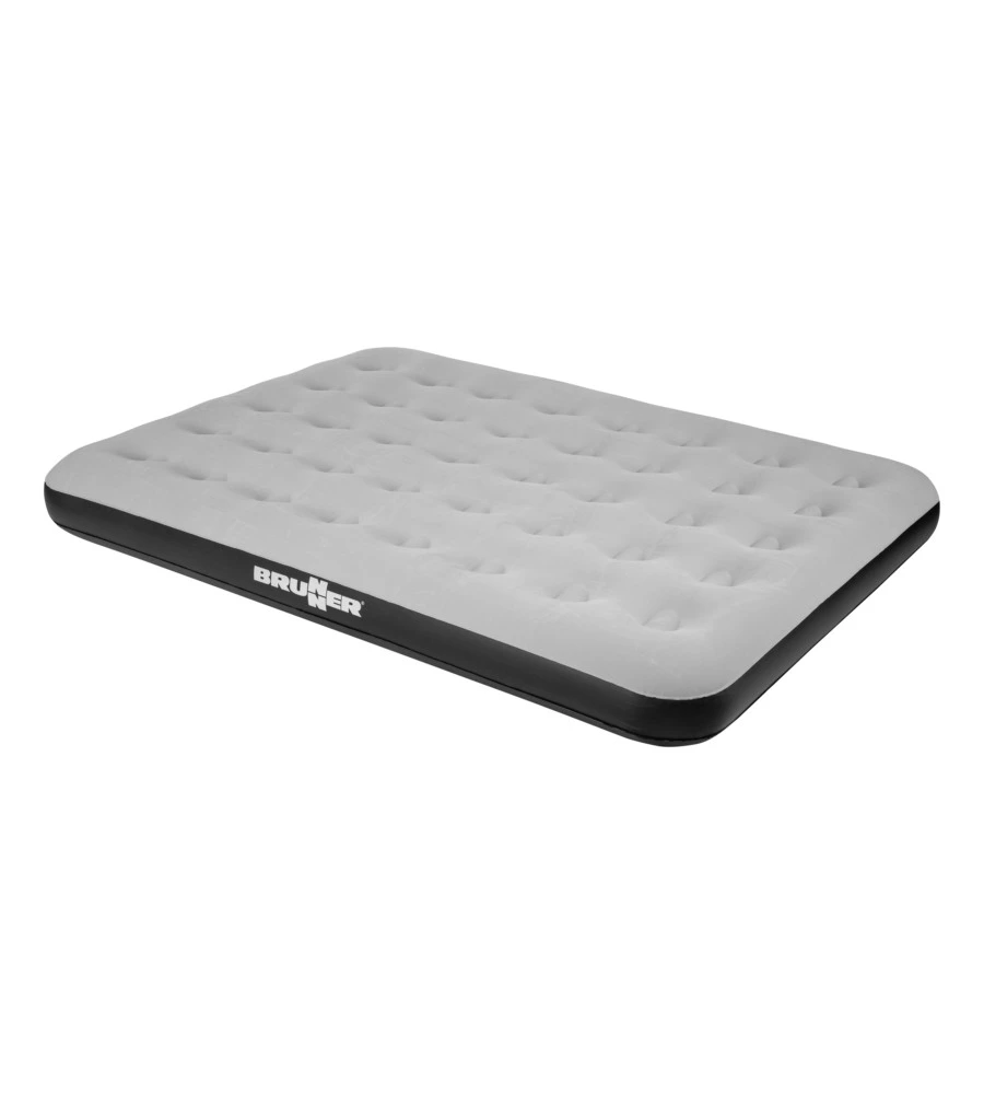 MATERASSO PIAZZA E MEZZA GONFIABILE DA CAMPEGGIO BRUNNER "FLAIR DOUBLE" GRIGIO 191X137X22 CM