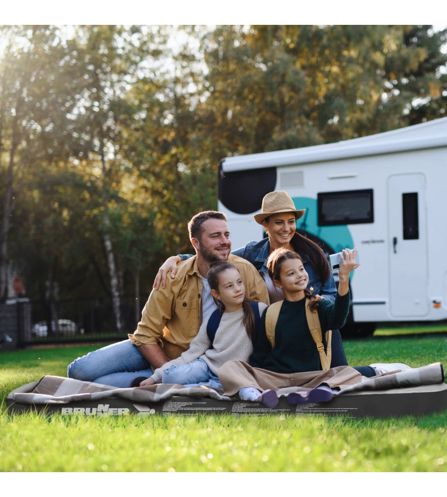 MATERASSO PIAZZA E MEZZA AUTOGONFIANTE DA CAMPEGGIO BRUNNER "SOMNI 3D" GRIGIO 200X132X10 CM