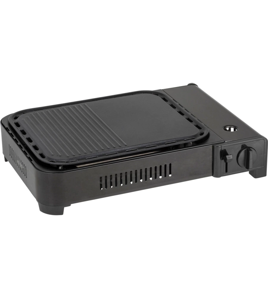 FORNELLO DA CAMPEGGIO A GAS BRUNNER "DEVIL MEGAGRILL" IN METALLO CON GRILL UNICO 46X34,5X10 CM