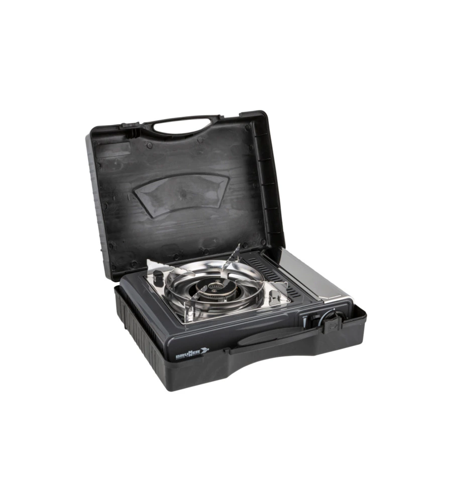 FORNELLO DA CAMPEGGIO A GAS BRUNNER "DEVIL SD NG" IN ACCIAIO INOX 1 FUOCO 37,2X28,6X12,5 CM