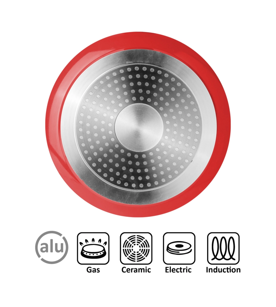 SET PENTOLE DA CAMPEGGIO BRUNNER "COSMIC 8+2" IN ALLUMINIO ANTIADERENTE