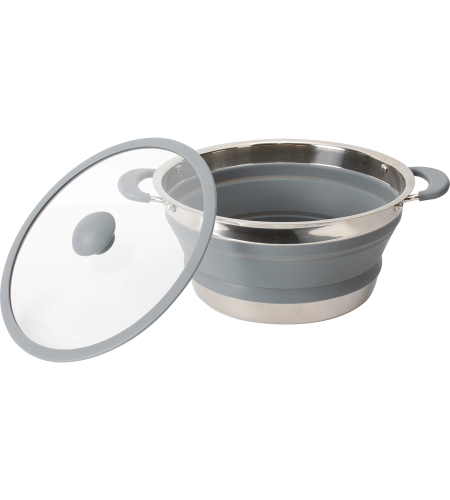 PENTOLA DA CAMPEGGIO COLLASSABILE BRUNNER "VOLCANO FOLD-AWAY Ø 20" IN PLASTICA E ACCIAIO INOX