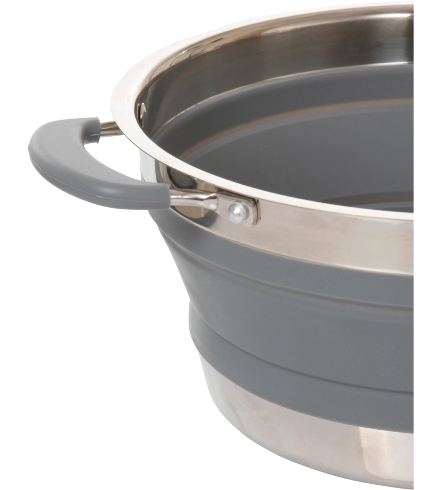 PENTOLA DA CAMPEGGIO COLLASSABILE BRUNNER "VOLCANO FOLD-AWAY Ø 20" IN PLASTICA E ACCIAIO INOX