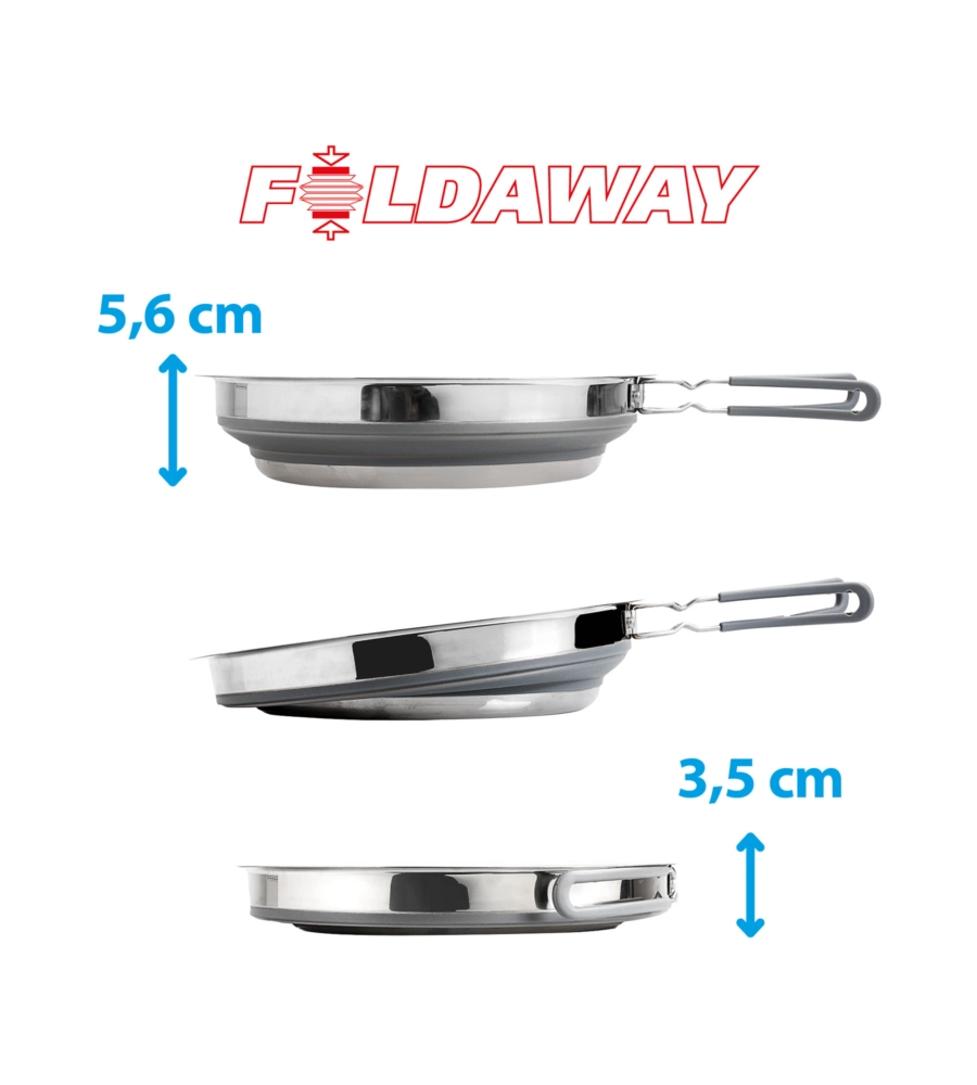 SET PENTOLE DA CAMPEGGIO COLLASSABILI BRUNNER "VOLCANO PASTA AL VOLO" IN PLASTICA E ACCIAIO INOX