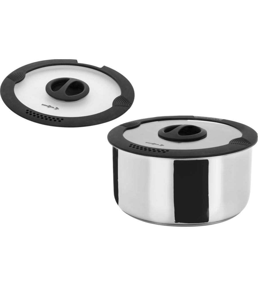 SET PENTOLE DA CAMPEGGIO BRUNNER "ACADEMY MINI" IN ACCIAIO INOX