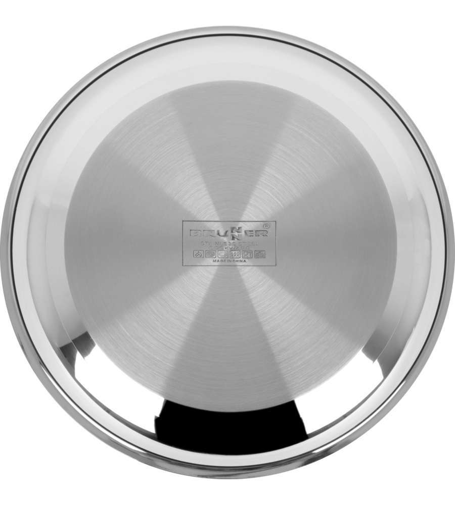 SET PENTOLE DA CAMPEGGIO BRUNNER "ACADEMY NG 7+1 Ø 20" IN ACCIAIO INOX ANTIADERENTE