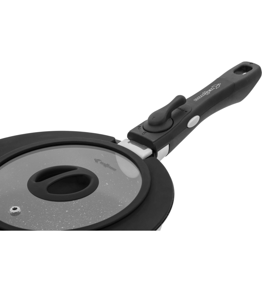 PADELLA DA CAMPEGGIO BRUNNER "ACADEMY PAN Ø 22" CON COPERCHIO E MANICO STACCABILE