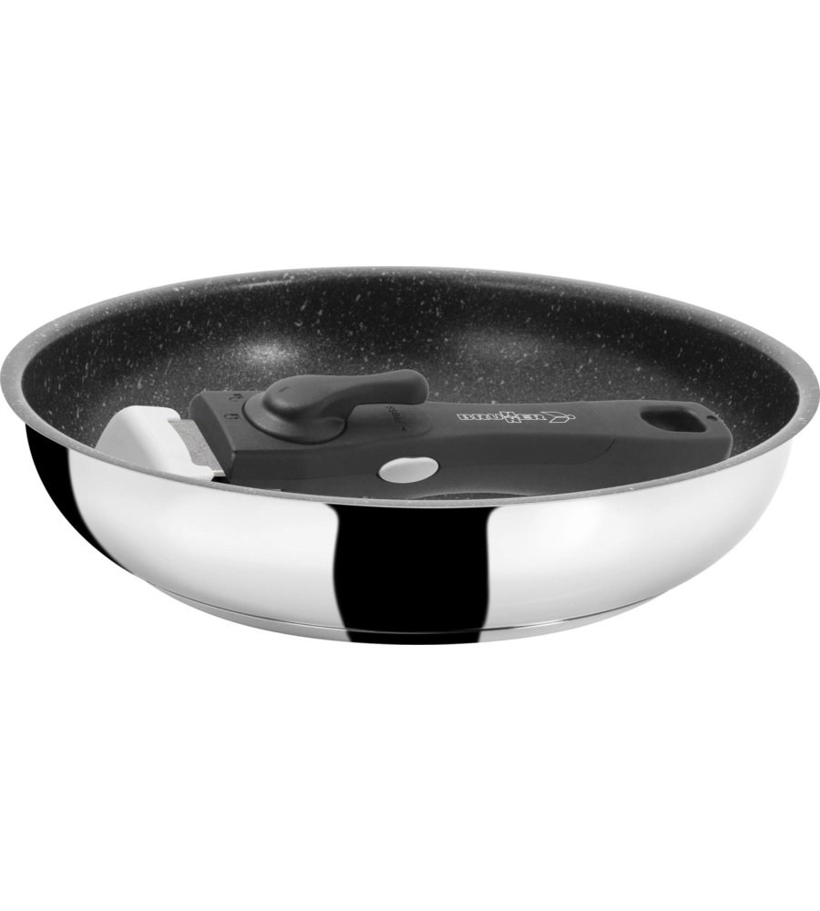 PADELLA DA CAMPEGGIO BRUNNER "ACADEMY PAN Ø 22" CON COPERCHIO E MANICO STACCABILE
