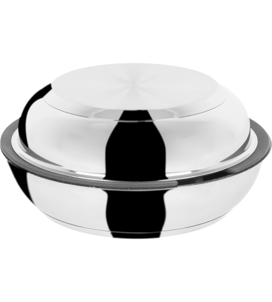SET 2 PADELLE DA CAMPEGGIO BRUNNER "ACADEMY DOUBLE PAN Ø 22/20" CON COPERCHIO E MANICO STACCABILE
