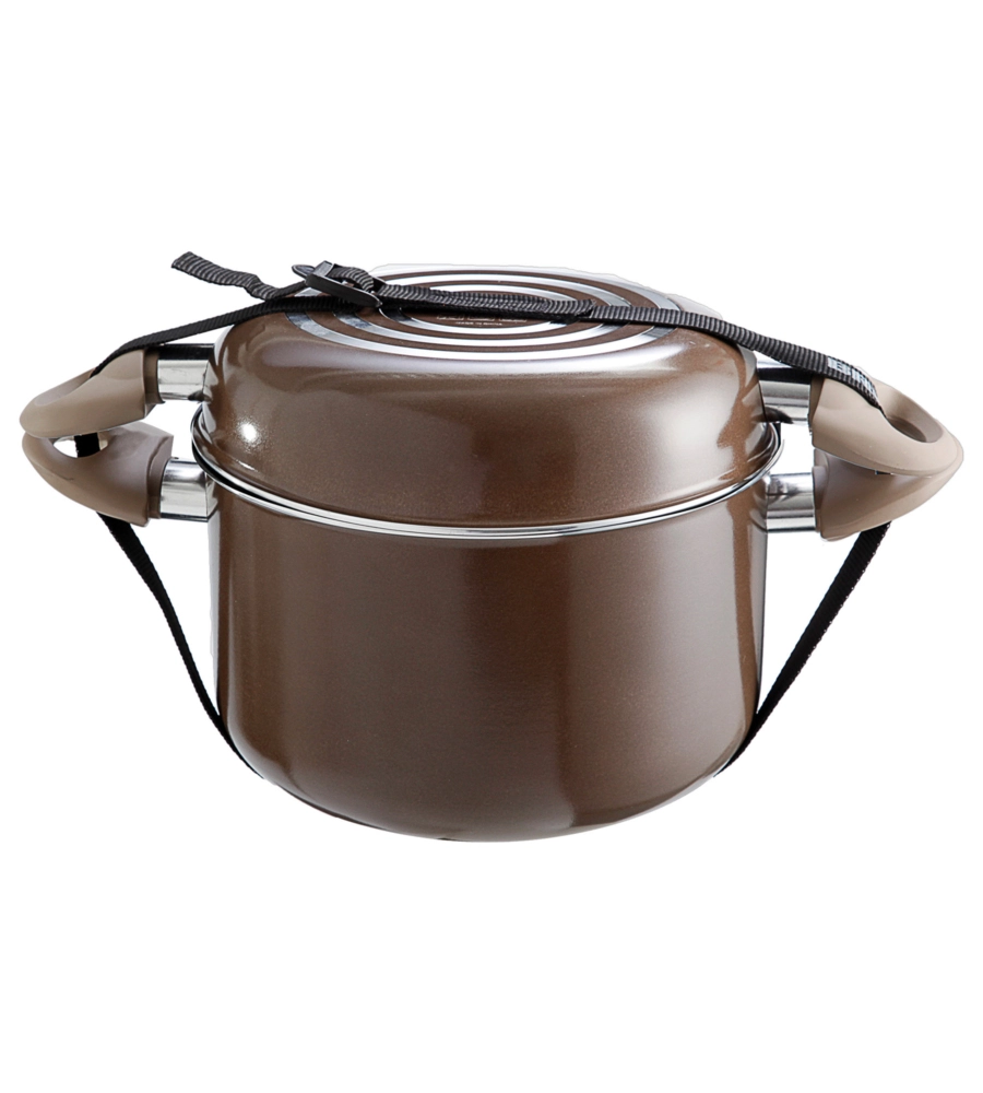 SET PENTOLE DA CAMPEGGIO BRUNNER "CHOCOLATE 7+1 Ø 20" IN ALLUMINIO ANTIADERENTE