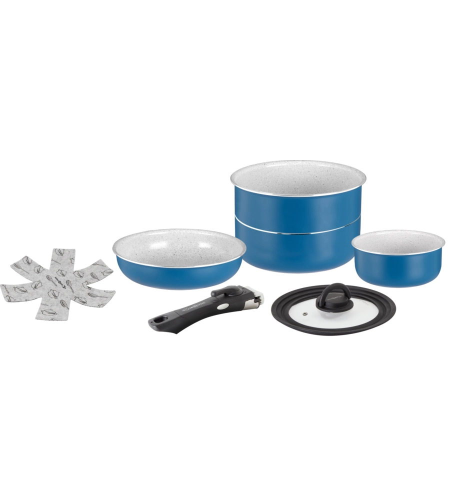 SET PENTOLE DA CAMPEGGIO BRUNNER "CAREZZA SPACEMASTER Ø 20" IN ALLUMINIO