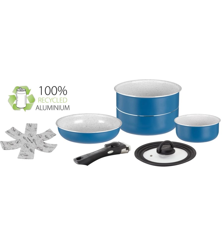 SET PENTOLE DA CAMPEGGIO BRUNNER "CAREZZA SPACEMASTER Ø 20" IN ALLUMINIO