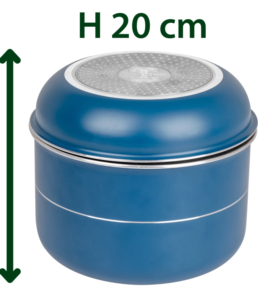SET PENTOLE DA CAMPEGGIO BRUNNER "CAREZZA SPACEMASTER Ø 22" IN ALLUMINIO