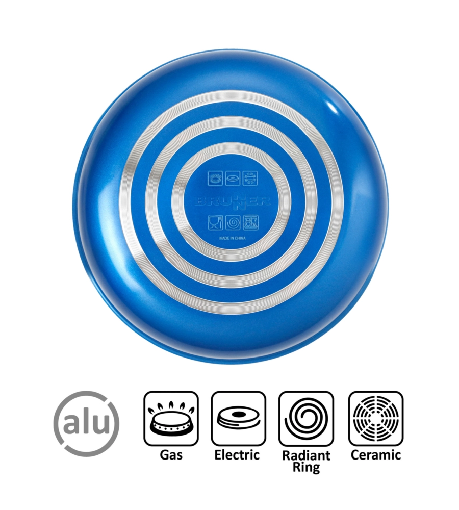 SET PENTOLE DA CAMPERGGIO BRUNNER "SKIPPER 6" IN ALLUMINIO ANTIADERENTE