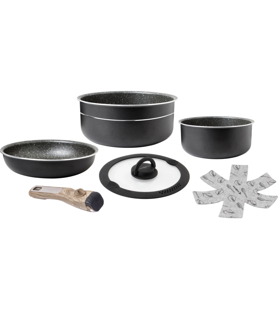 SET PENTOLE DA CAMPERGGIO BRUNNER "PIRATE SPACEMASTER Ø 22" IN ALLUMINIO ANTIADERENTE