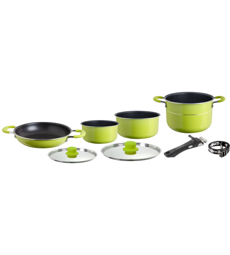 SET PENTOLE DA CAMPEGGIO "JUNIPER NG 7+1 Ø 20" IN ALLUMINIO ANTIADERENTE