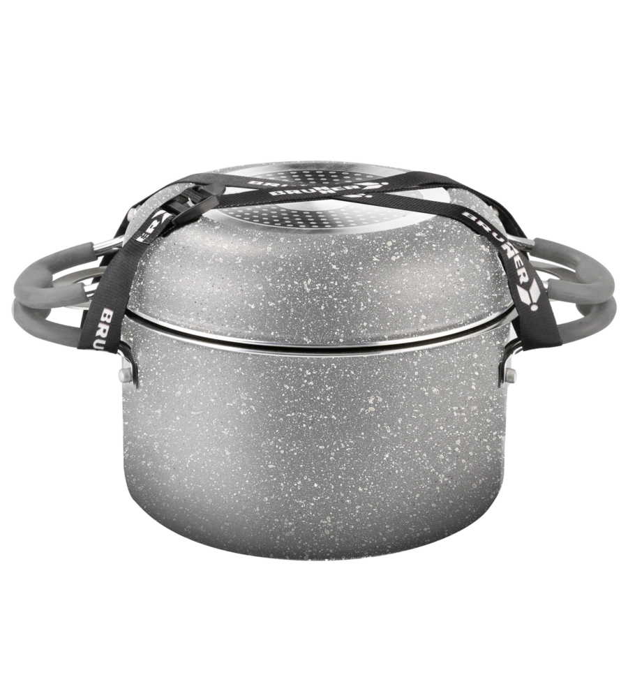 SET PENTOLE DA CAMPEGGIO "GOURMET ROCK NG 8+1 Ø 20CM" IN ALLUMINIO ANTIADERENTE