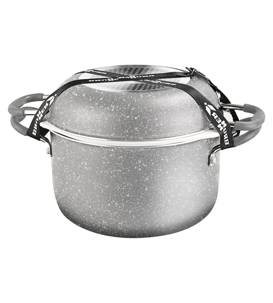 SET PENTOLE DA CAMPEGGIO "GOURMET ROCK NG 9+1 Ø 24 CM" IN ALLUMINIO ANTIADERENTE