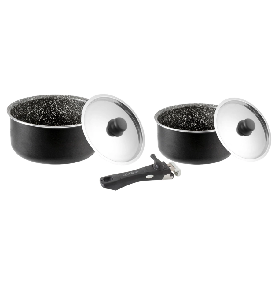 SET 2 CASSERUOLE DA CAMPERGGIO BRUNNER "PIRATE POT 5" IN ALLUMINIO ANTIADERENTE