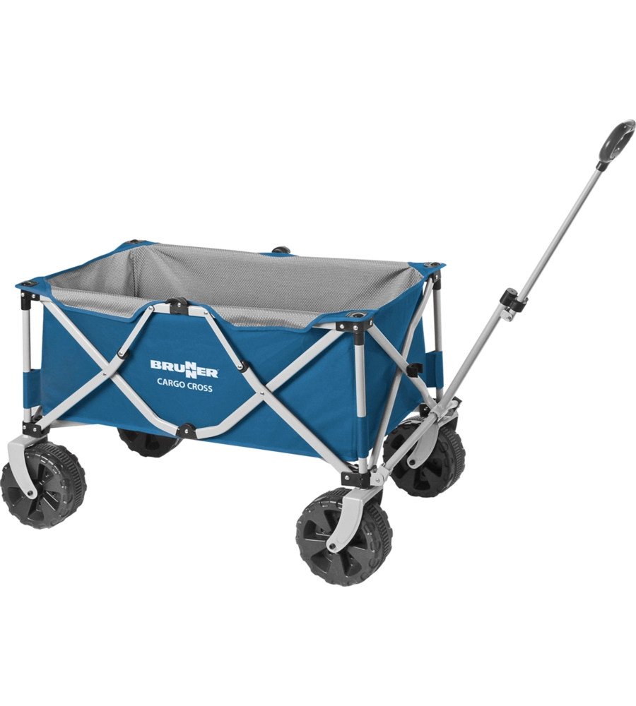 CARRELLO PIEGHEVOLE DA CAMPEGGIO CON RUOTE XXL BRUNNER "CARGO CROS" BLU 102X58X65 CM