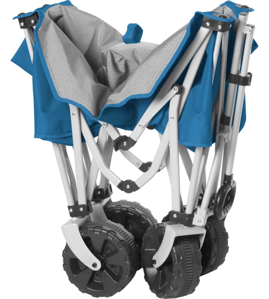 CARRELLO PIEGHEVOLE DA CAMPEGGIO CON RUOTE XXL BRUNNER "CARGO CROS" BLU 102X58X65 CM