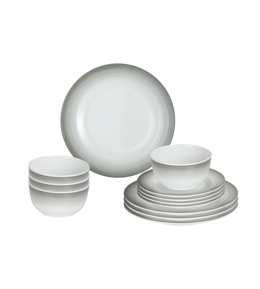 SET 12 STOVIGLIE DA CAMPEGGIO BRUNNER "ASTRALYS" IN MELAMINA