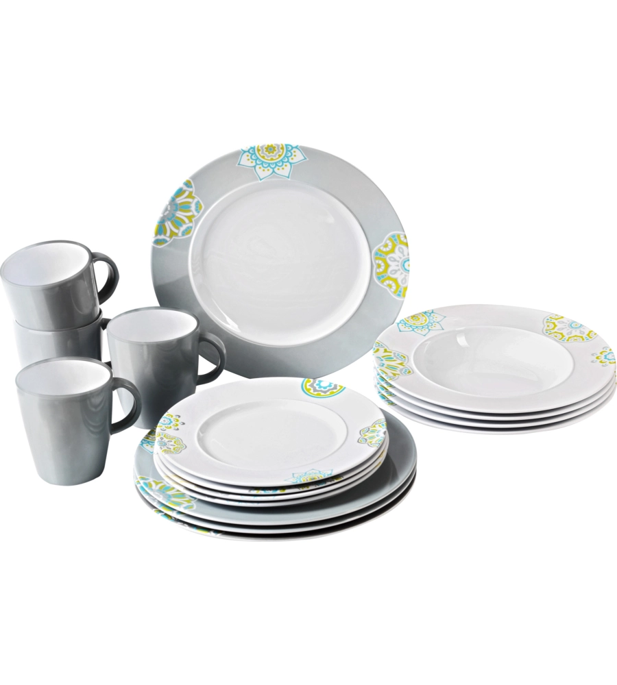 SET 16 STOVIGLIE DA CAMPEGGIO BRUNNER "SANDHYA"