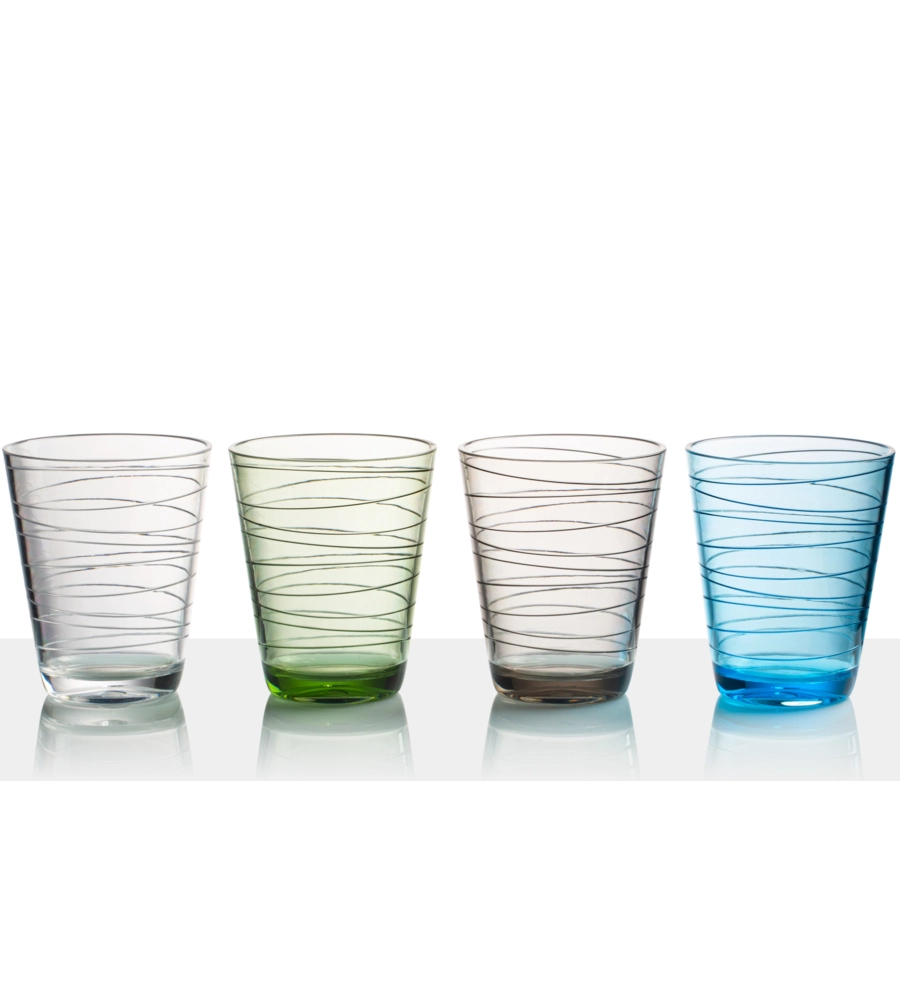 SET 4 BICCHIERI BRUNNER "ONDA" IN POLICARBONATO 30 CL